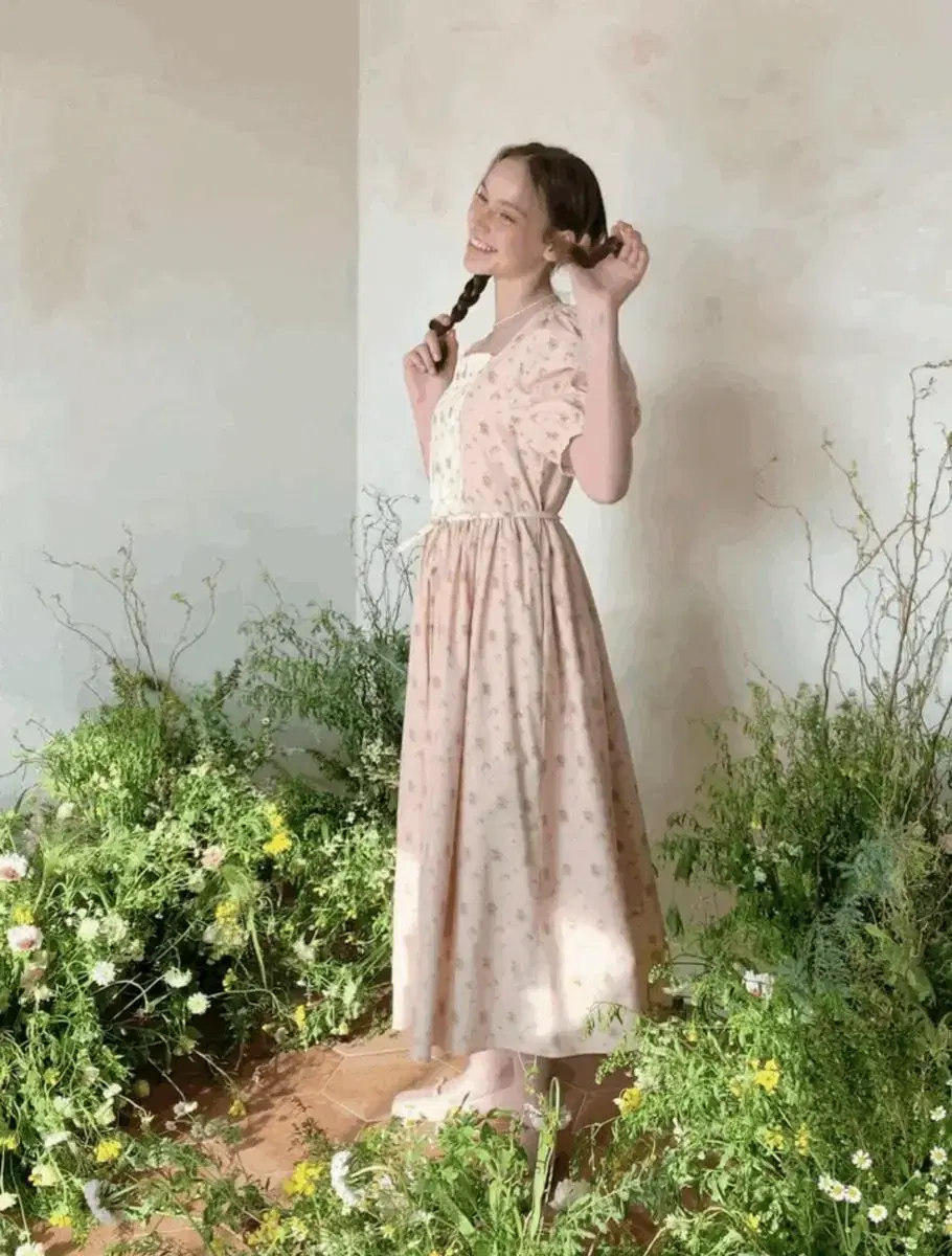 로브네브 cottage dress 핑크 원피스 새상품